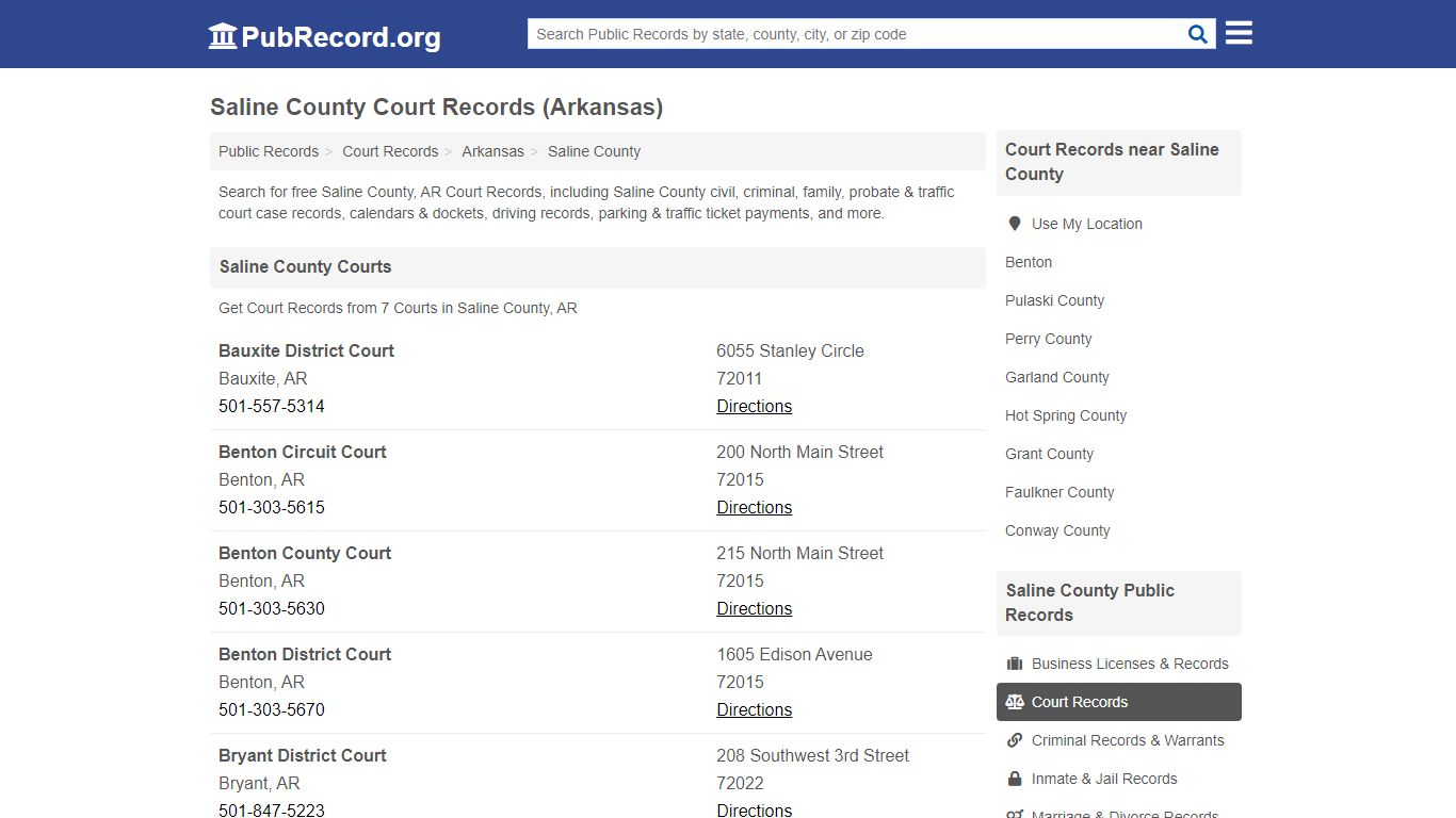 Free Saline County Court Records (Arkansas Court Records)