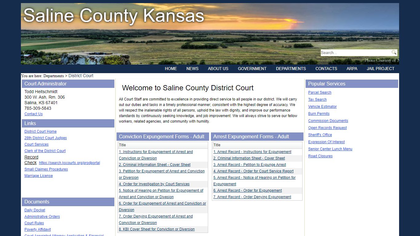 Departments > District Court - Saline County, Kansas